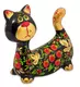 Фигурка Кот-Пряник хохлома (Гжельский фарфор)