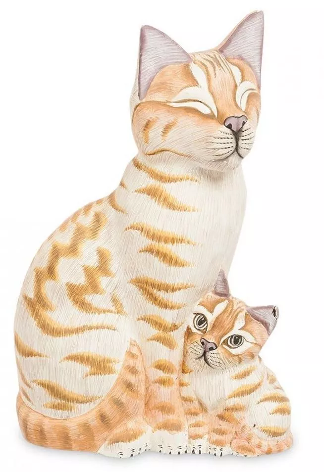 Фигурка Кошка с котенком (о.Бали)
