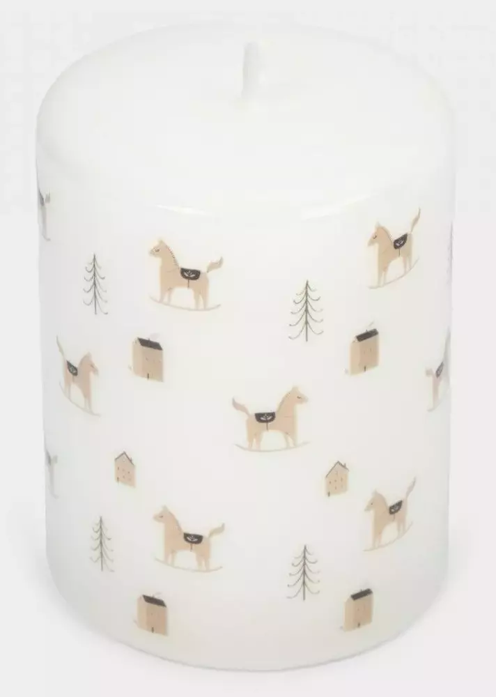 Свеча цилиндрическая Лошадки Bright horse