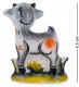 Фигурка Козленок цветной большой (Гжельский фарфор)