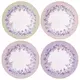Набор из 4 тарелок закусочных Lilac цветной микс