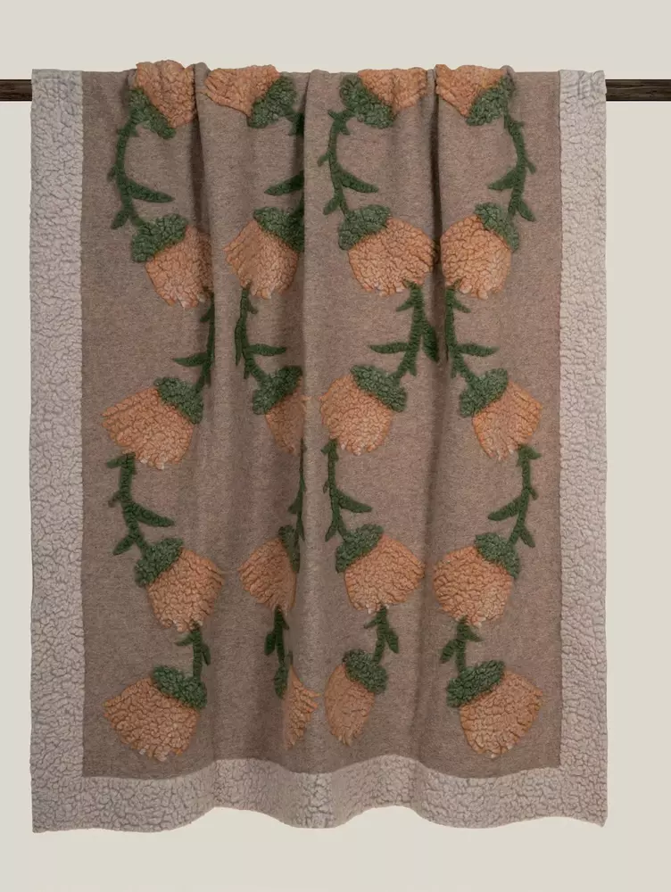 Плед Frati FANE SAFFRON 150x190, шерсть 80% полиэстер 20%, 900г