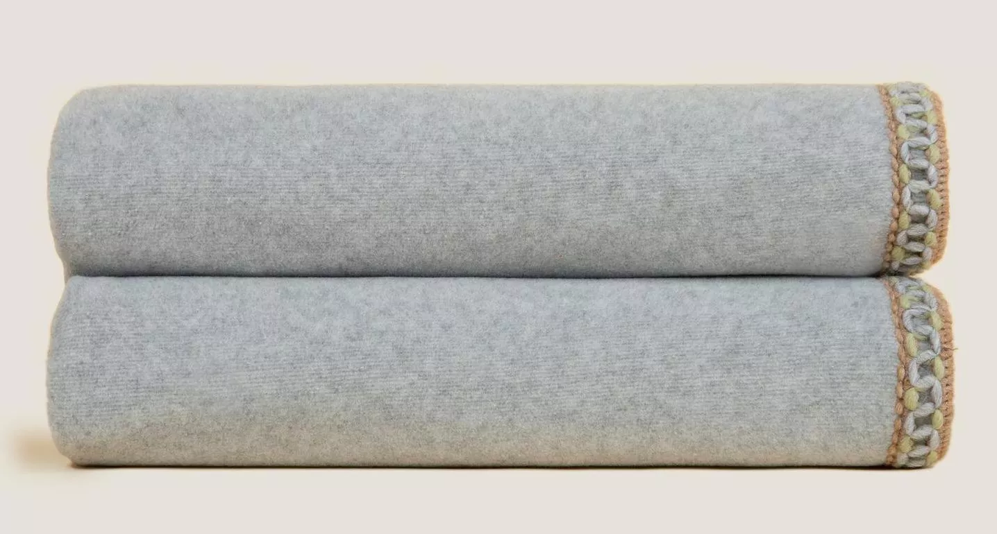 Плед Frati SOFT BAMBOO PERLA с тесьмой Coco, серый, 160х200, бамбук 40% полиэстер 60%, 910г