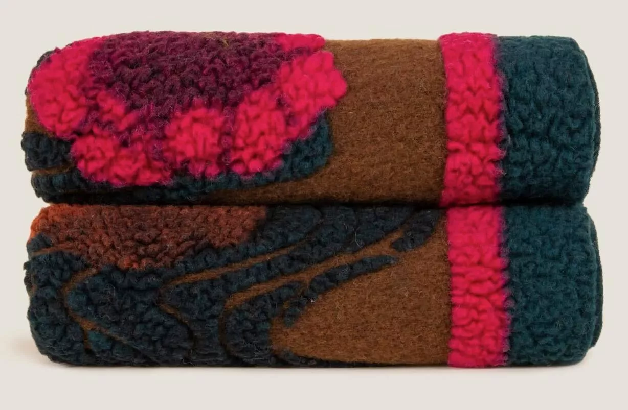 Плед Frati FLOWERTIGER 150x190, шерсть 80% полиэстер 20%, 900г