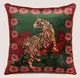 Подушка FLOWER TIGER EMERALD 50х50, велюр, полиэстер, начинка конфорель