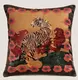 Подушка FLOWER TIGER EMERALD 50х50, велюр, полиэстер, начинка конфорель