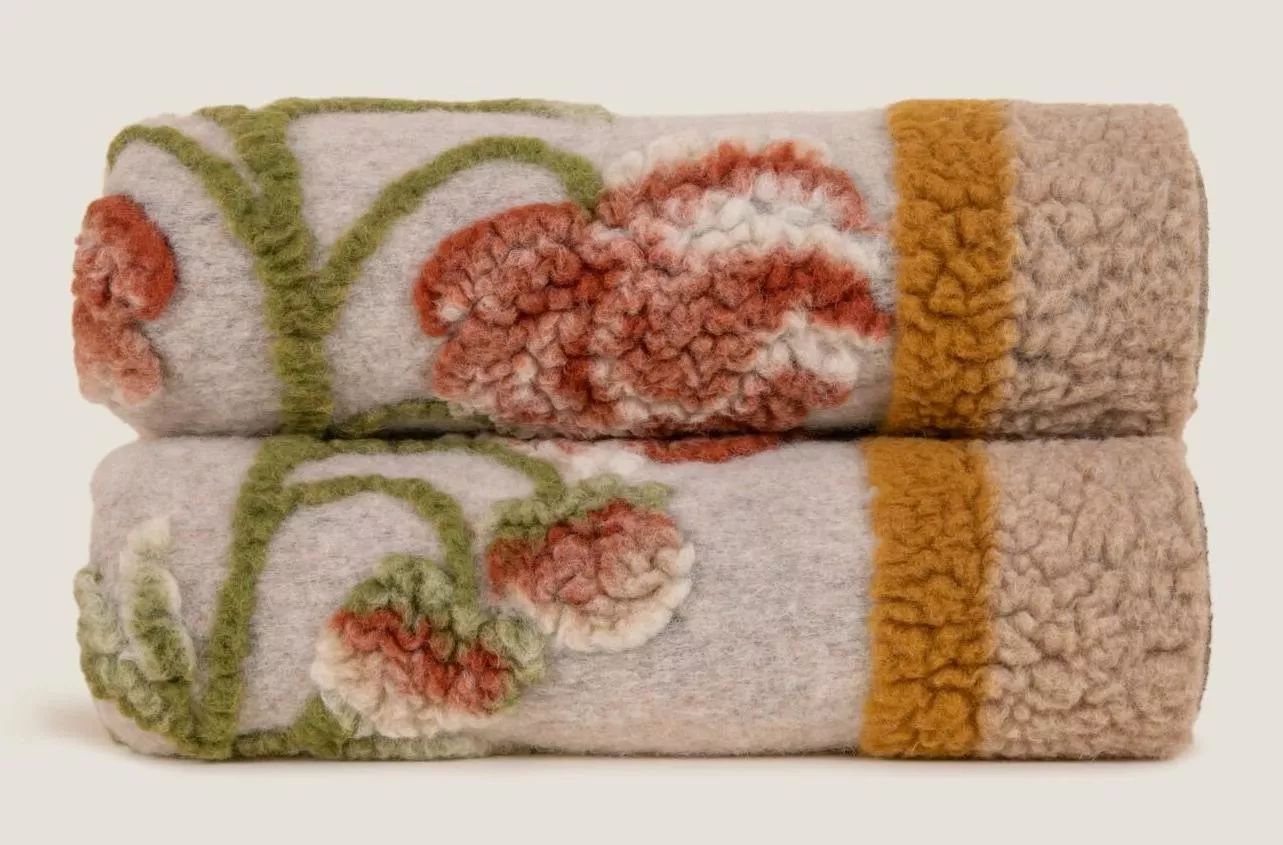 Плед Frati LANDSCAPE PEONY150x190, шерсть 80% полиэстер 20%, 900г