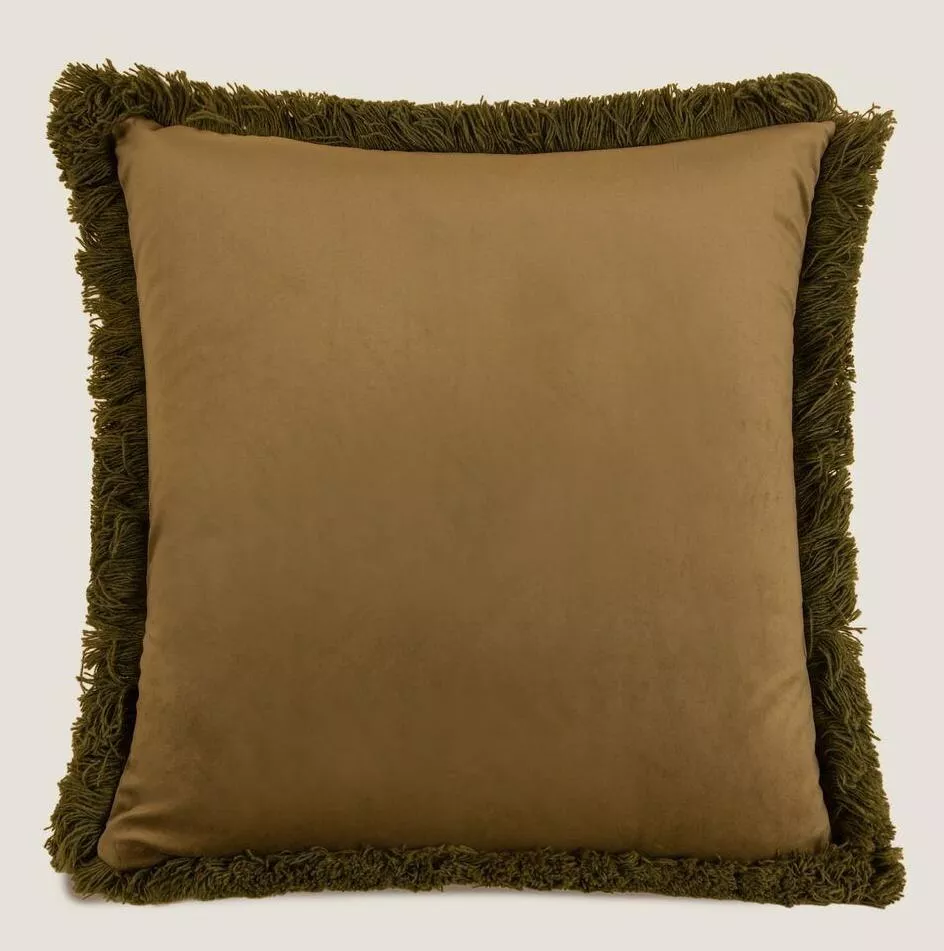 Подушка MARABOU GREEN 50х50, велюр, полиэстер, начинка конфорель