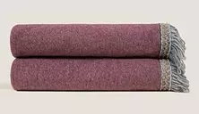Плед Frati SOFT BAMBOO GRANATA с тесьмой Rousseau, гранатовый, 160х200, бамбук 40% полиэстер 60%