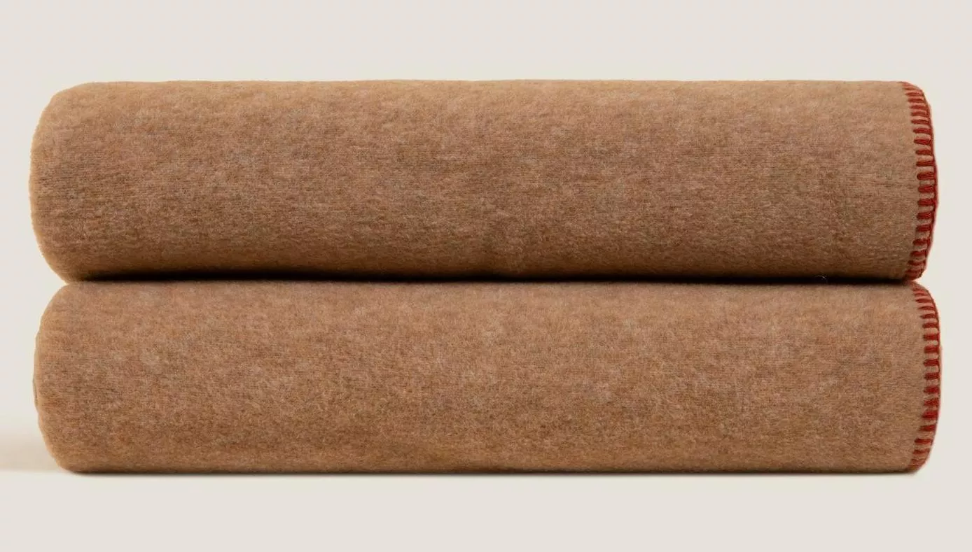 Плед Frati SOFT BAMBOO BISCOTTO, желто-коричневый, 160х200, бамбук 40% полиэстер 60%, 800г