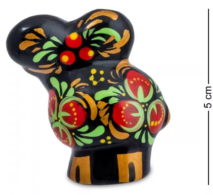 Фигурка Барашек хохлома (Гжельский фарфор)
