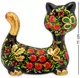 Фигурка Кот-Пряник хохлома (Гжельский фарфор)