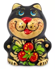 Фигурка Кот хохлома (Гжельский фарфор)