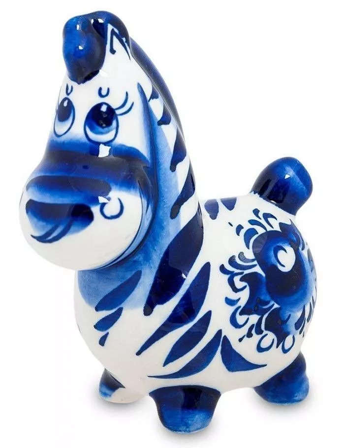 Фигурка Зебра (Гжельский фарфор)