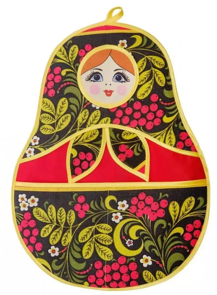 Подвесной кармашек Матрешка (красный)