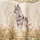 Скатерть овальная Охота зеленый хлопок с пропиткой