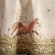 Скатерть овальная Охота зеленый хлопок с пропиткой