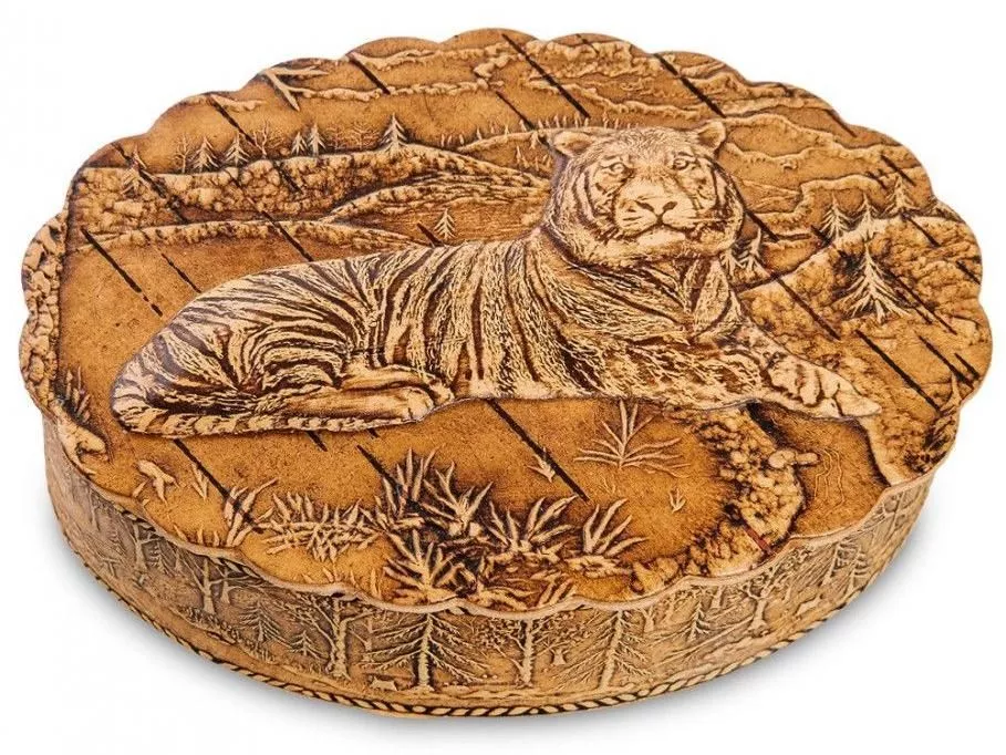 Шкатулка Тигр (береста)