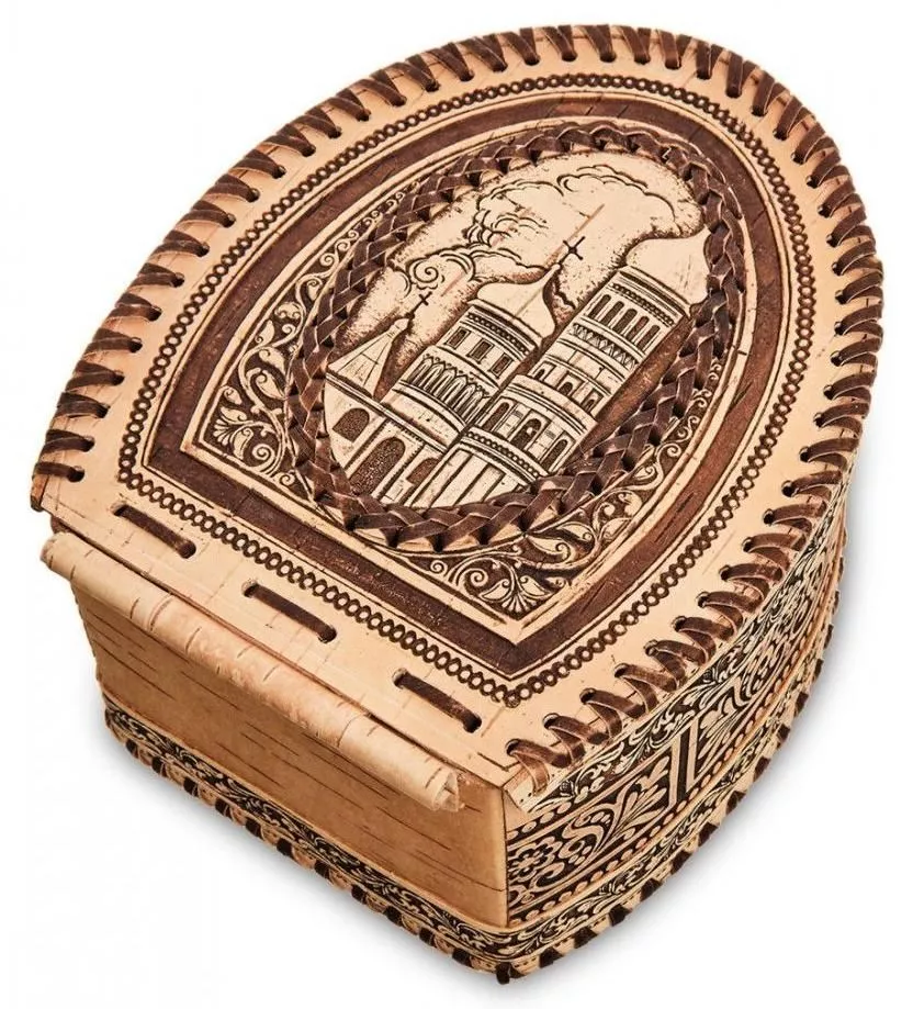 Шкатулка Храм (береста)
