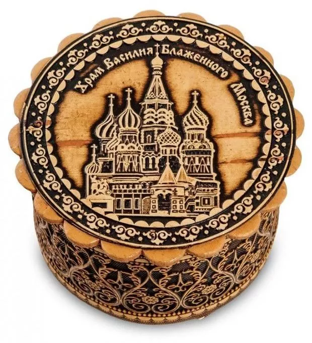 Шкатулка малая Москва (береста)