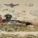 Скатерть круглая 185 см Охота зеленый хлопок с пропиткой
