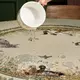 Скатерть круглая 185 см Охота зеленый хлопок с пропиткой