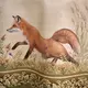 Скатерть круглая 220 см Охота зеленый хлопок с пропиткой