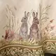Скатерть круглая 220 см Охота зеленый хлопок с пропиткой