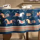 Скатерть круглая Passage синий с бежевым