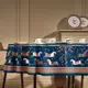 Скатерть овальная Passage синий с бежевым c пропиткой