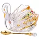 Икорница Лебедь Gold Glass с ложкой