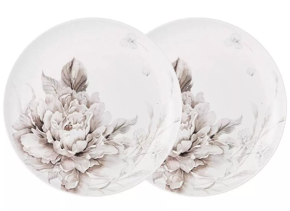 Набор из 2 тарелок закусочных White Flower 20,5 см