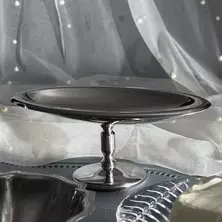 Овальное металлическое блюдо на ножке Caffeteria Collection