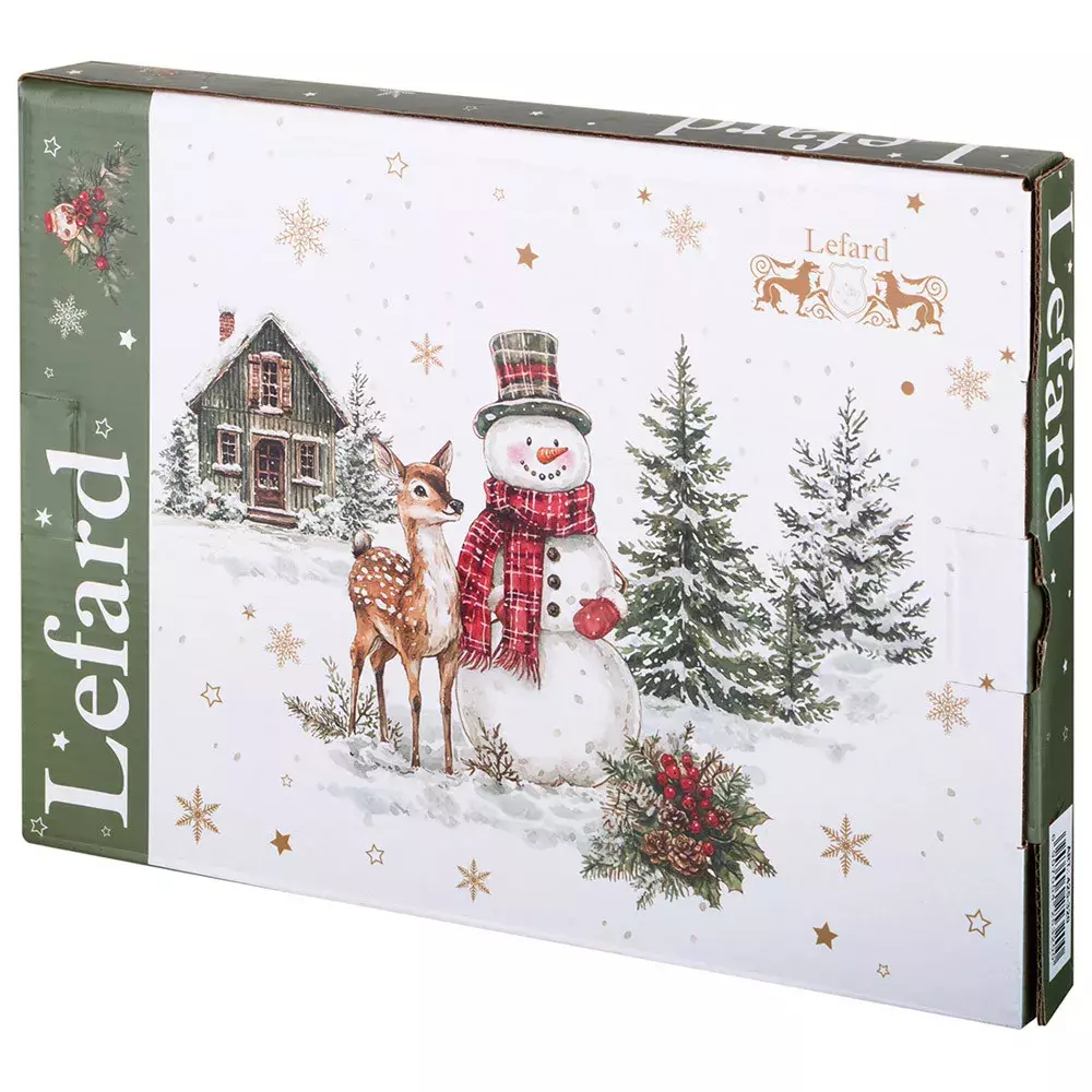 Блюдо овальное Winter Story Снеговик 30 см