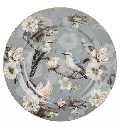 Набор из 2 тарелок закусочных Bohemian Birds на темном