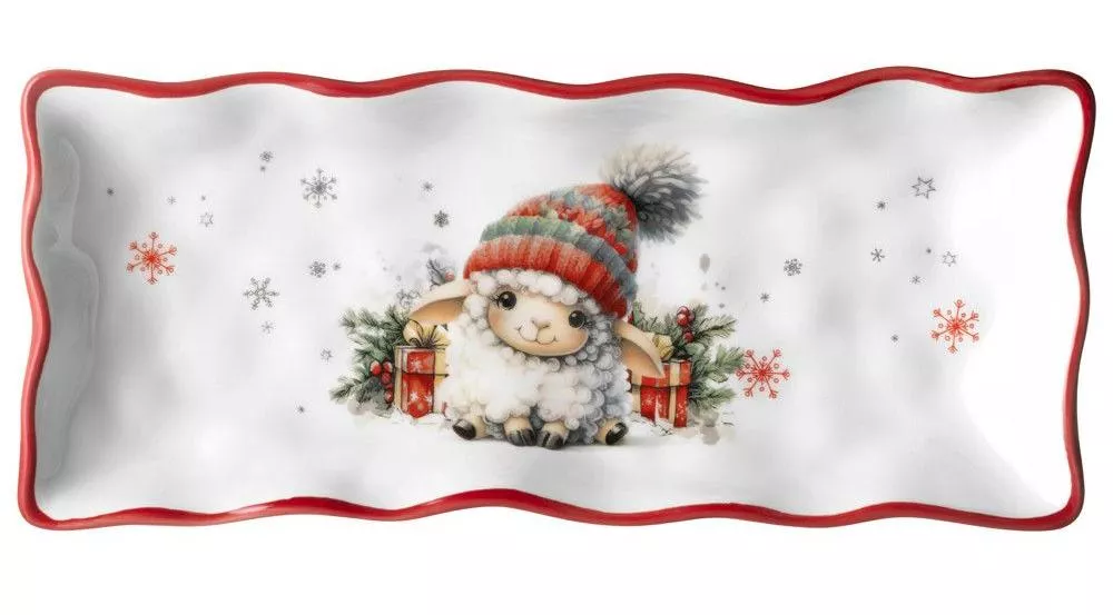 Блюдо сервировочное прямоугольное Winter Story Овечка