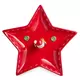 Блюдо сервировночное в форме звезды Christmas Gift Дед Мороз красное