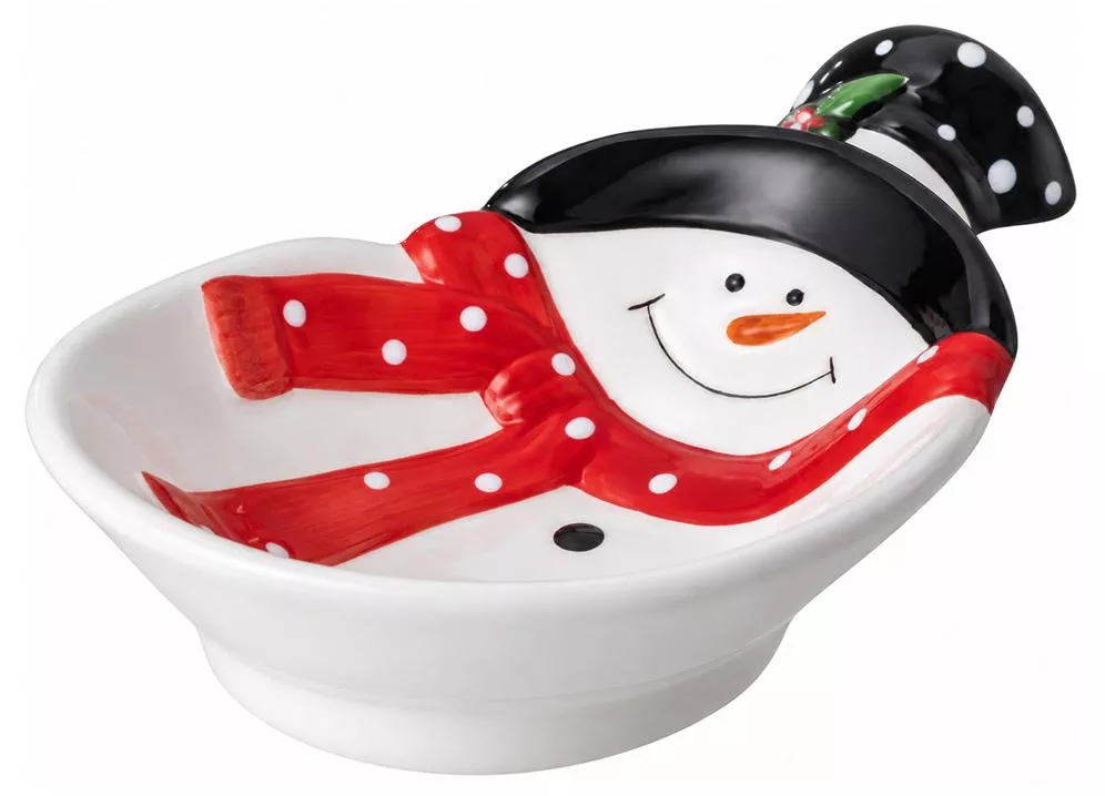 Блюдо сервировочное глубокое Christmas Holiday Снеговик