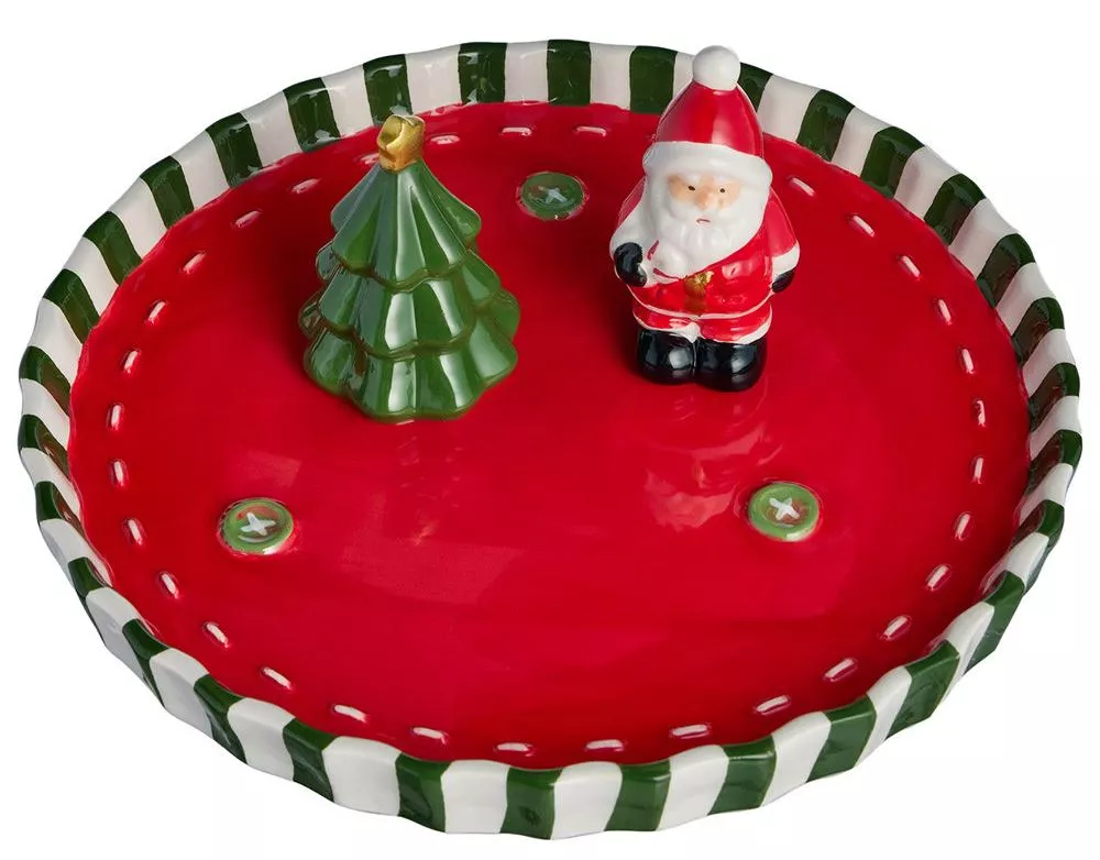 Блюдо сервировочное Christmas Gift Дед Мороз и Елка