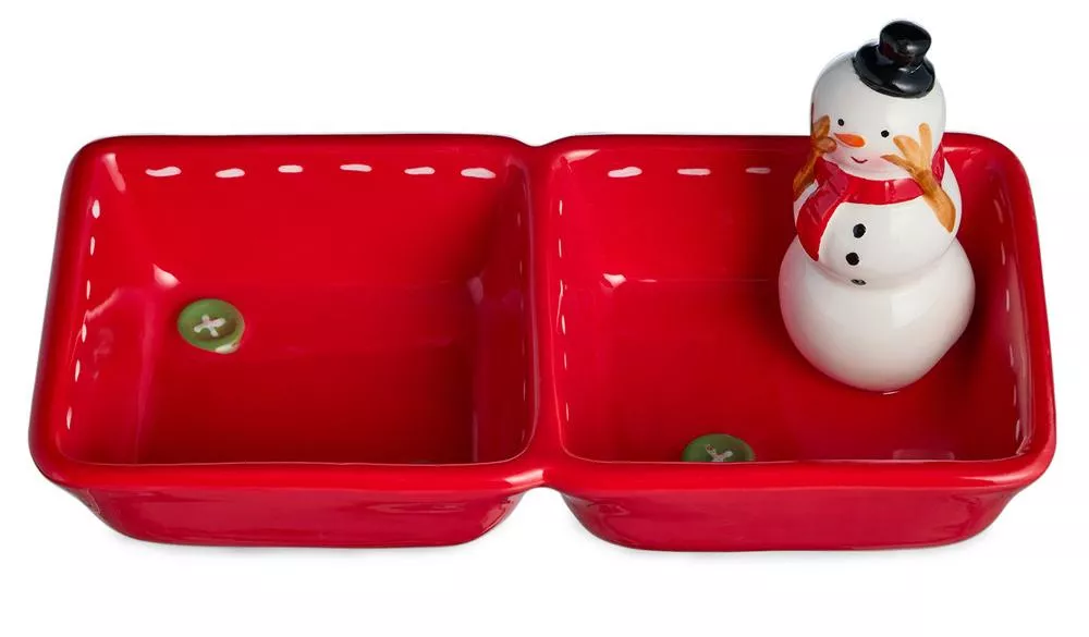 Менажница 2 секции коллекция Christmas Gift Снеговик