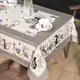 Скатерть Лавандовые коты 110х140см капучино хлопок с пропиткой