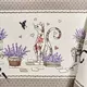Скатерть Лавандовые коты 110х140см капучино хлопок с пропиткой