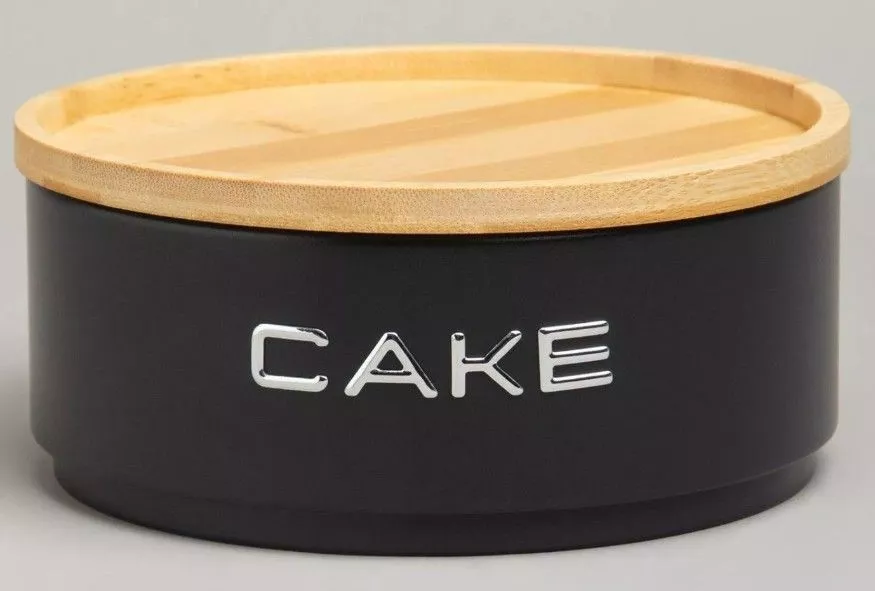 Банка для сыпучих CAKE черная