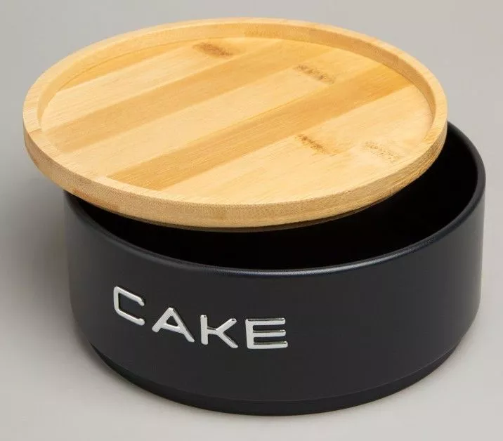 Банка для сыпучих CAKE черная