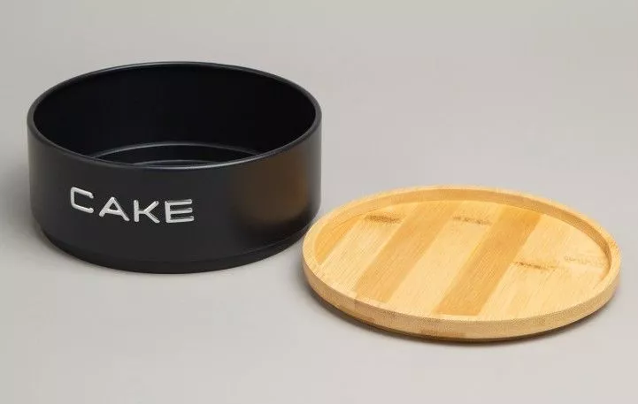 Банка для сыпучих CAKE черная